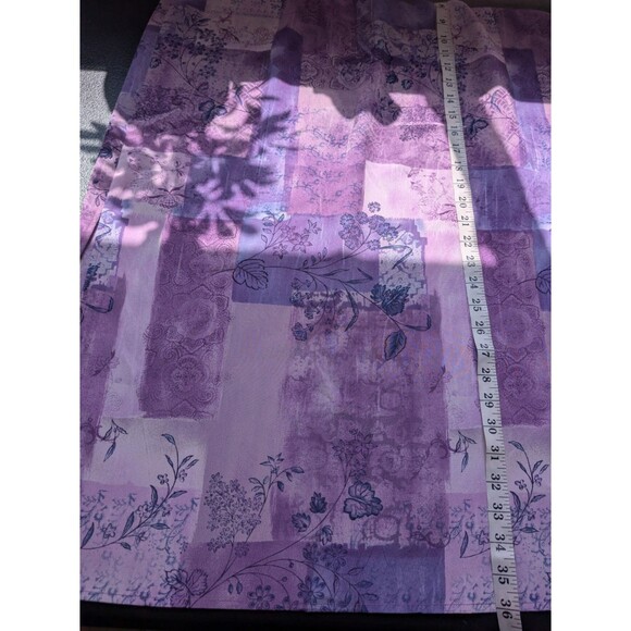 Worthington Woman Maxi Skirt Floral Leaf Side Slits Bohemian Size 16W - Picture 4 of 12